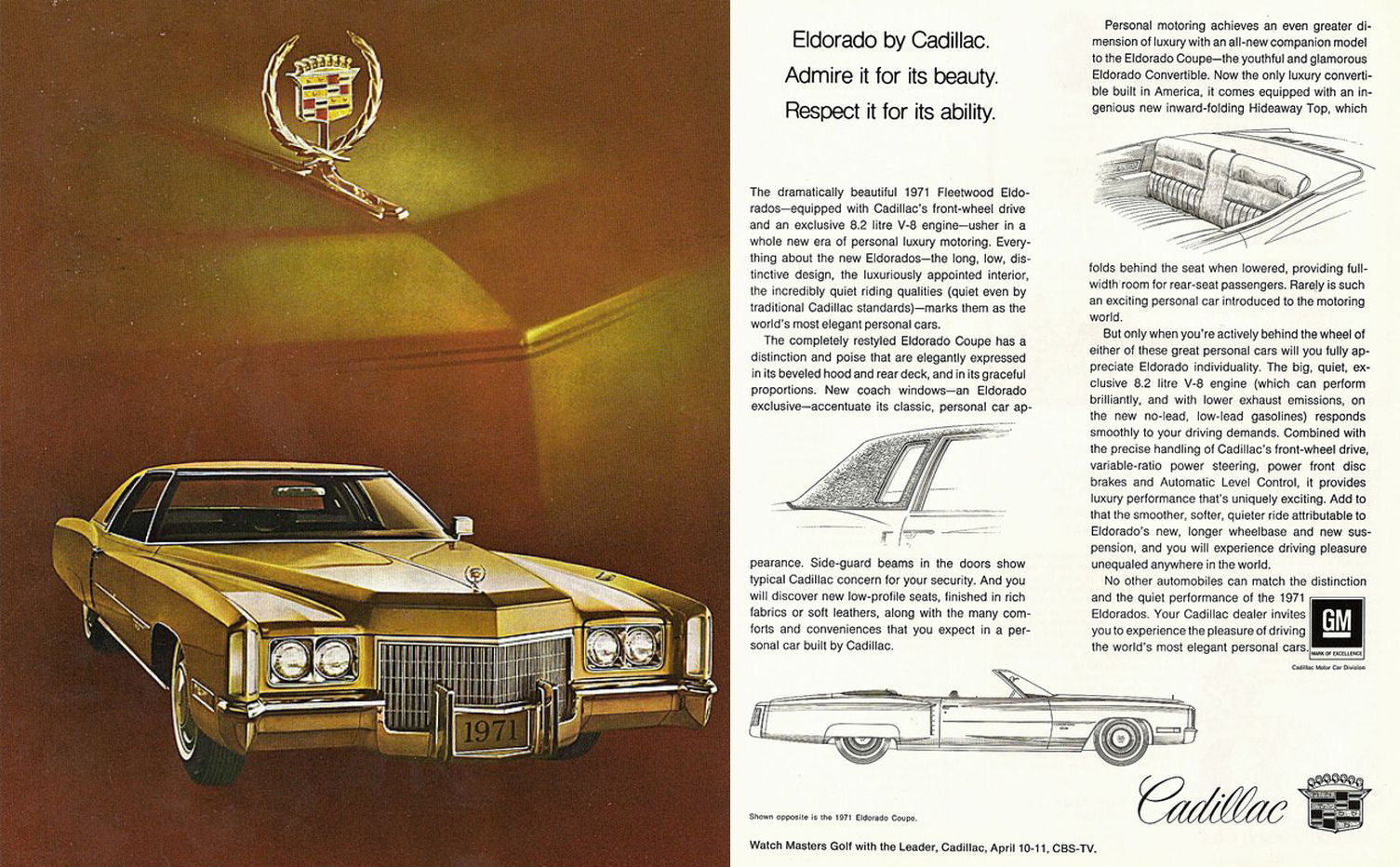1971 Cadillac Auto Advertising